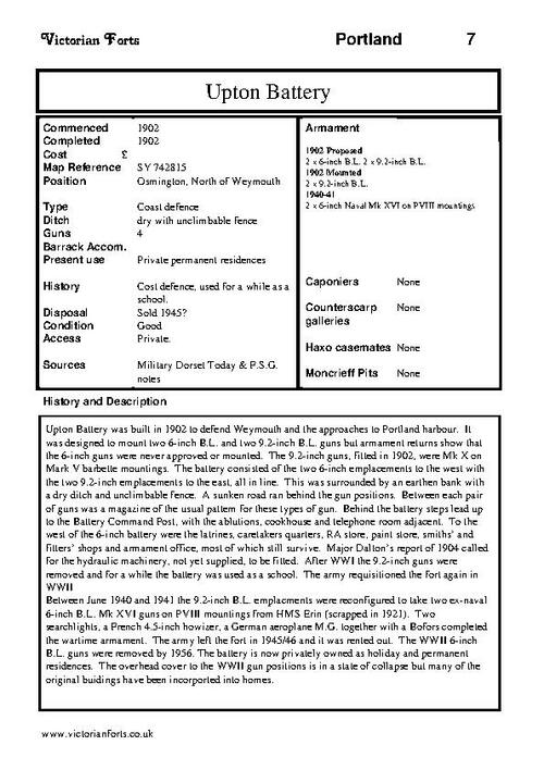 Upton Battery datasheet